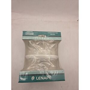Vtg Lenape Toothbrush Holder Classic White Porcelain Factory Sealed 90s Genuine